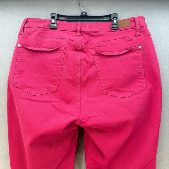 Judy Blue Jeans Women 18W Bright Pink Skinny Fit Summer Preppy Normcore - Picture 3 of 15